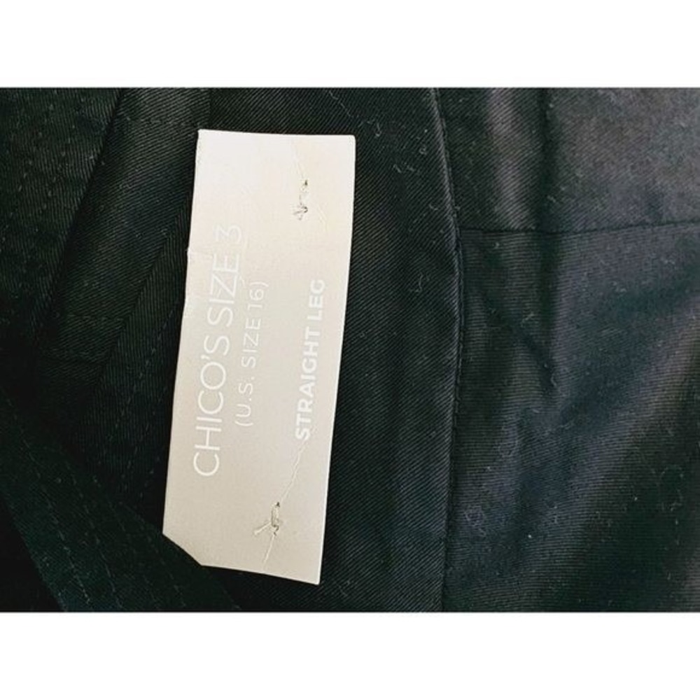 Chico's‎ Utility Ankle Pant Size 14 Belted Black New - Picture 8 of 10